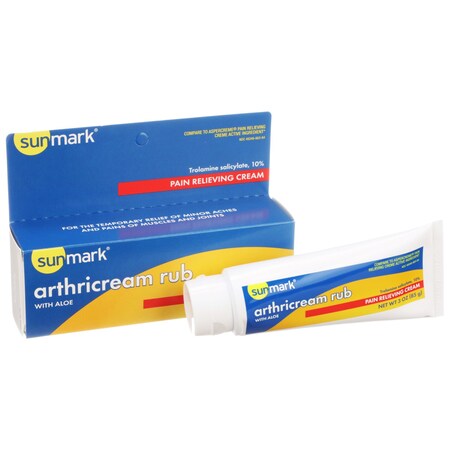 Sunmark Pain Relief Trolamine Salicylate 10% Strength Cream, 1 Tubes, 3 oz. 49348088384